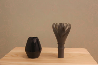 茶筅 Silicone tea whisk with stand（Charcoal）